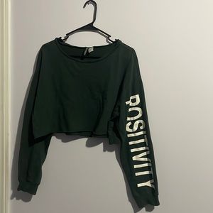 H&M crop Positivity long sleeve